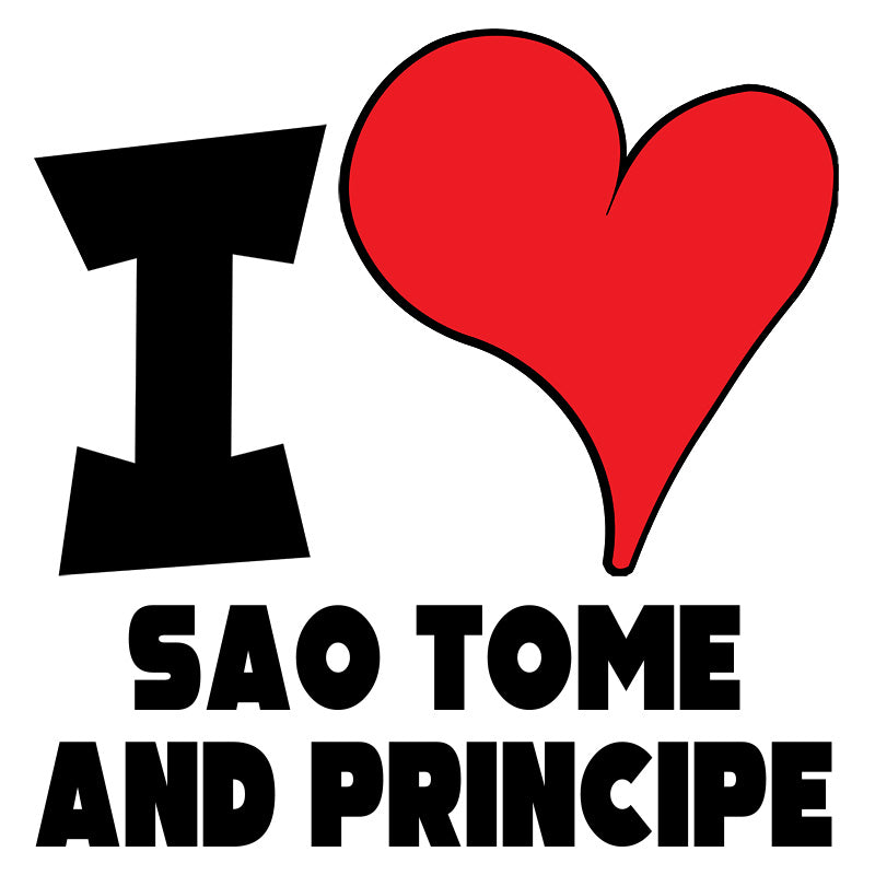 Unisex t-shirt - I Love São Tomé and Príncipe Red