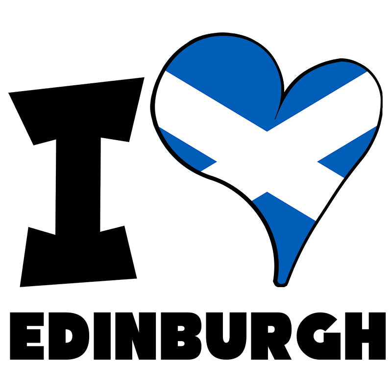 Unisex Sweatshirt - I Love Edinburgh Flag
