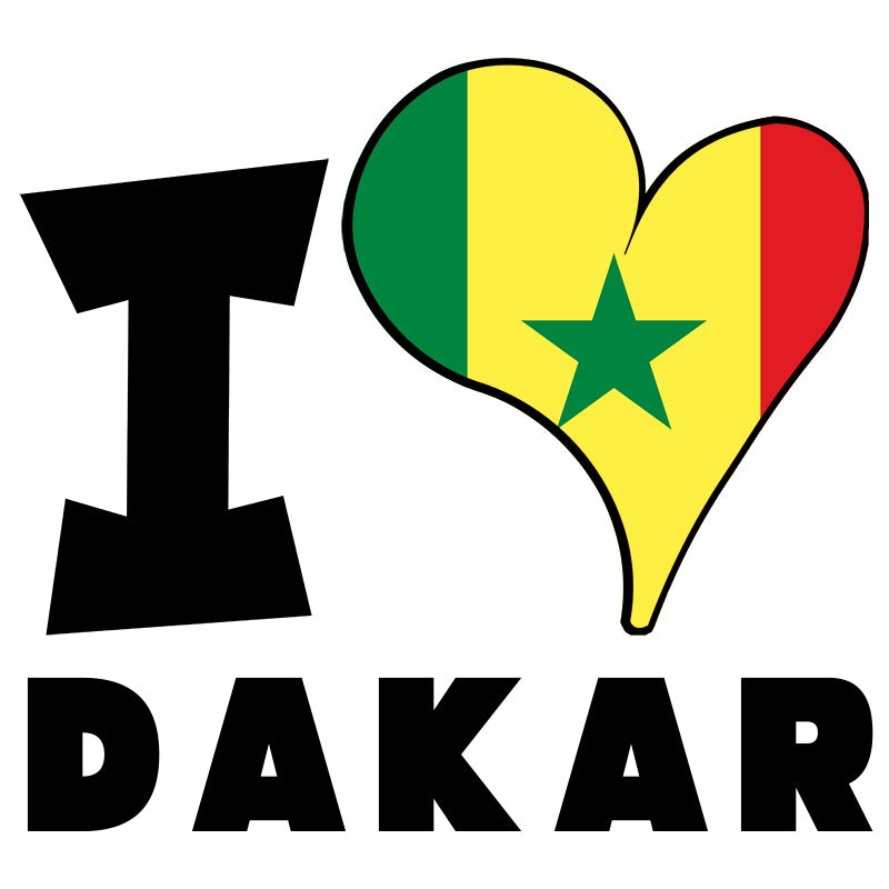 Unisex Hoodie - I Love Dakar Flag