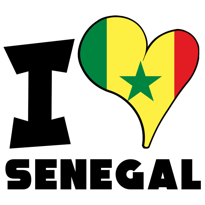 Unisex Hoodie - I Love Senegal Flag