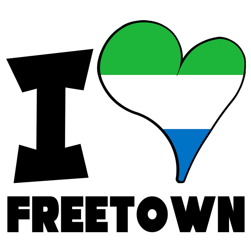 Unisex Hoodie - I Love Freetown Flag