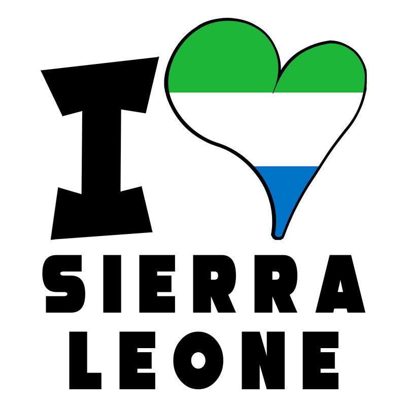 Unisex Hoodie - I Love Sierra Leone Flag