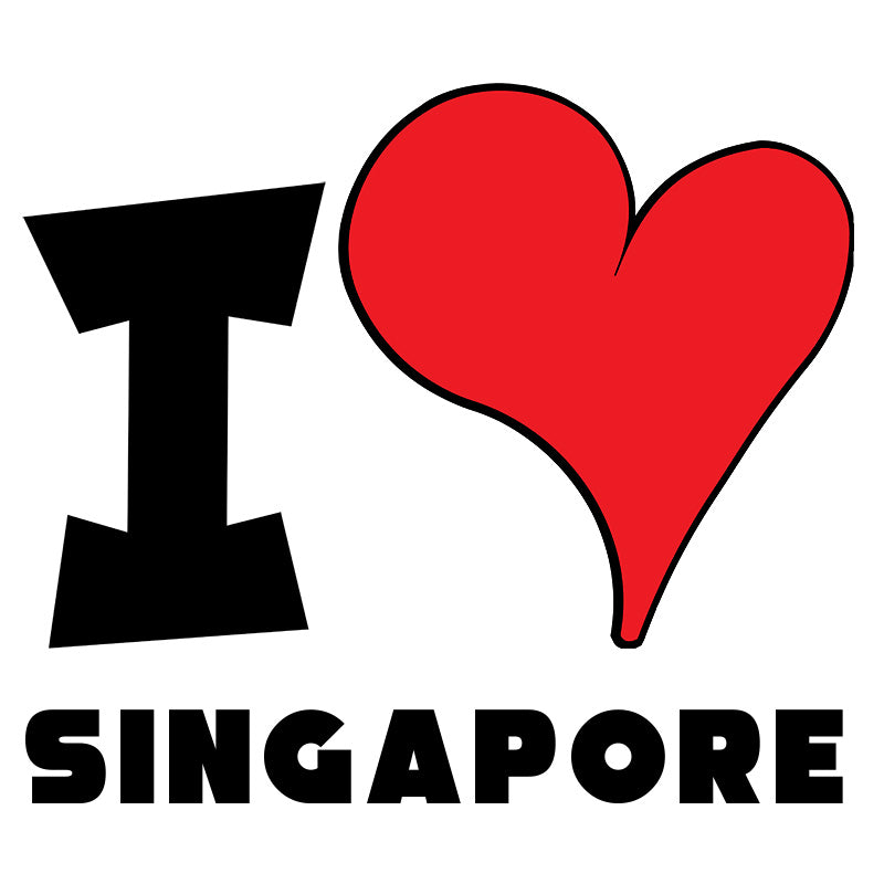 Unisex Sweatshirt - I Love Singapore Red