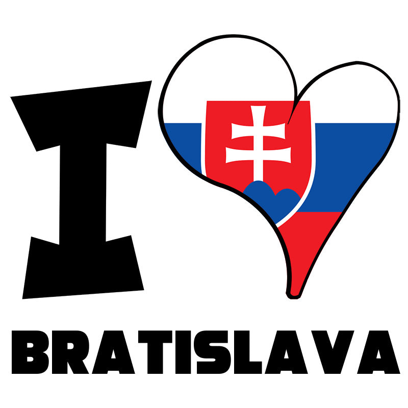 Unisex t-shirt - I Love Bratislava Flag