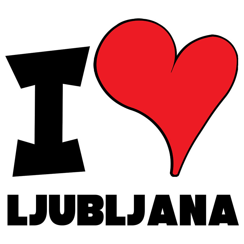 Unisex Hoodie - I Love Ljubljana Red