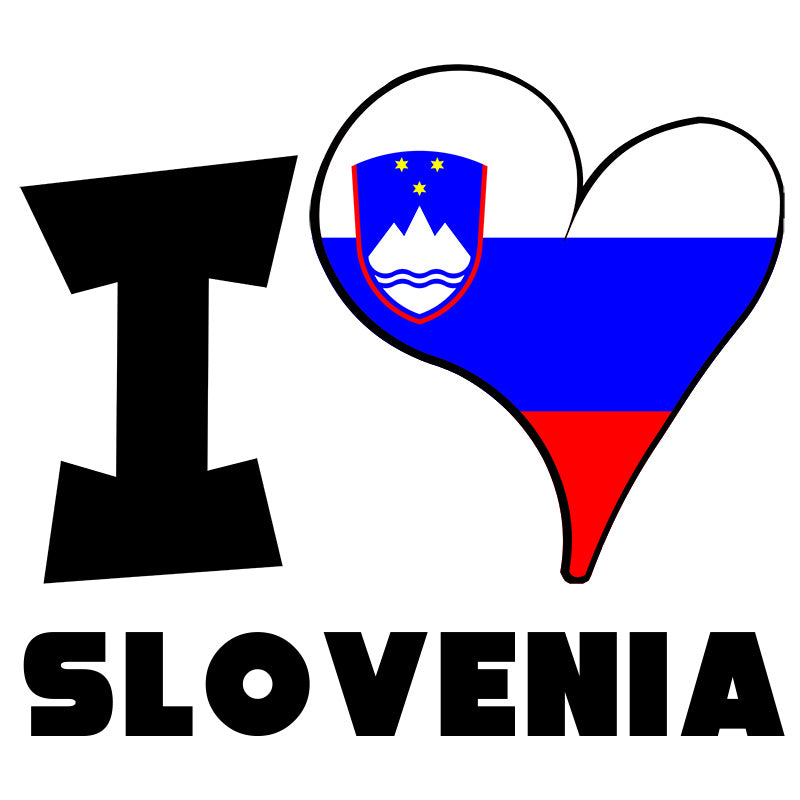 Unisex Hoodie - I Love Slovenia Flag