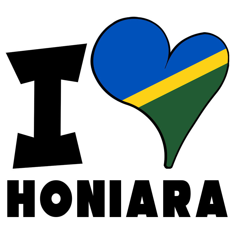 Unisex Hoodie - I Love Honiara Flag