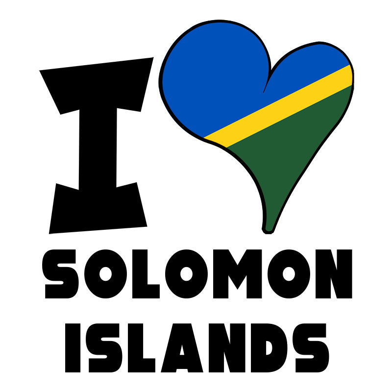 Unisex Hoodie - I Love Solomon islands Flag