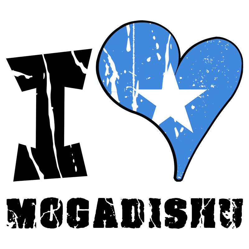 Unisex Sweatshirt - I Love Mogadishu with scratchy flag