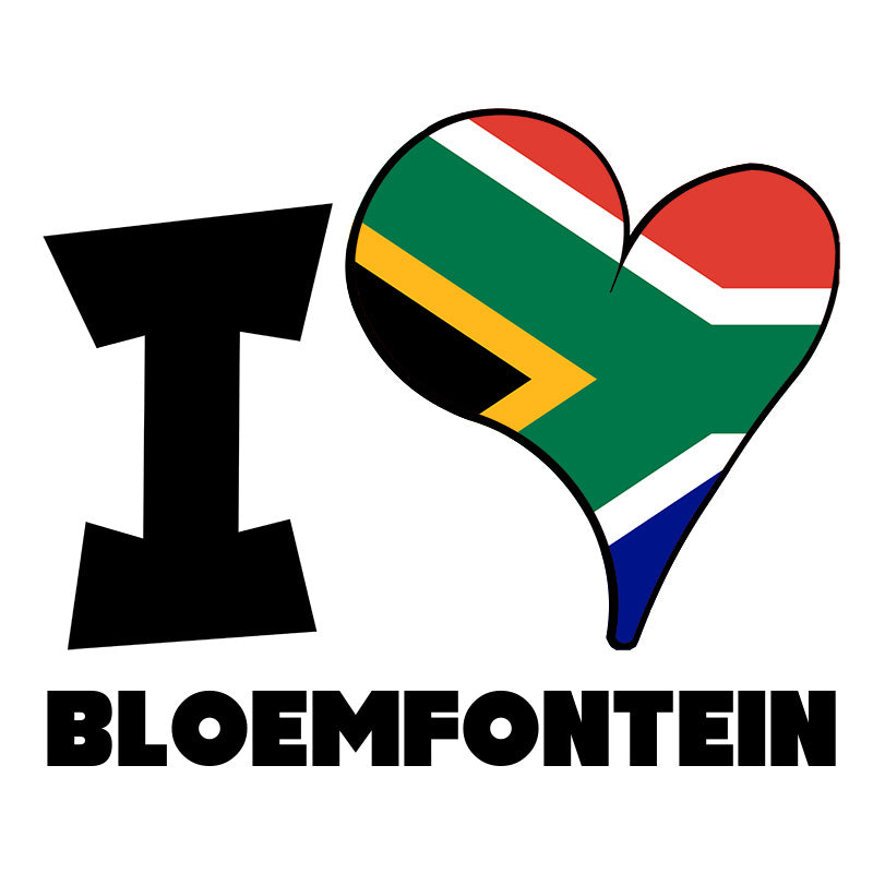 Unisex Hoodie - I Love Bloemfontein Flag