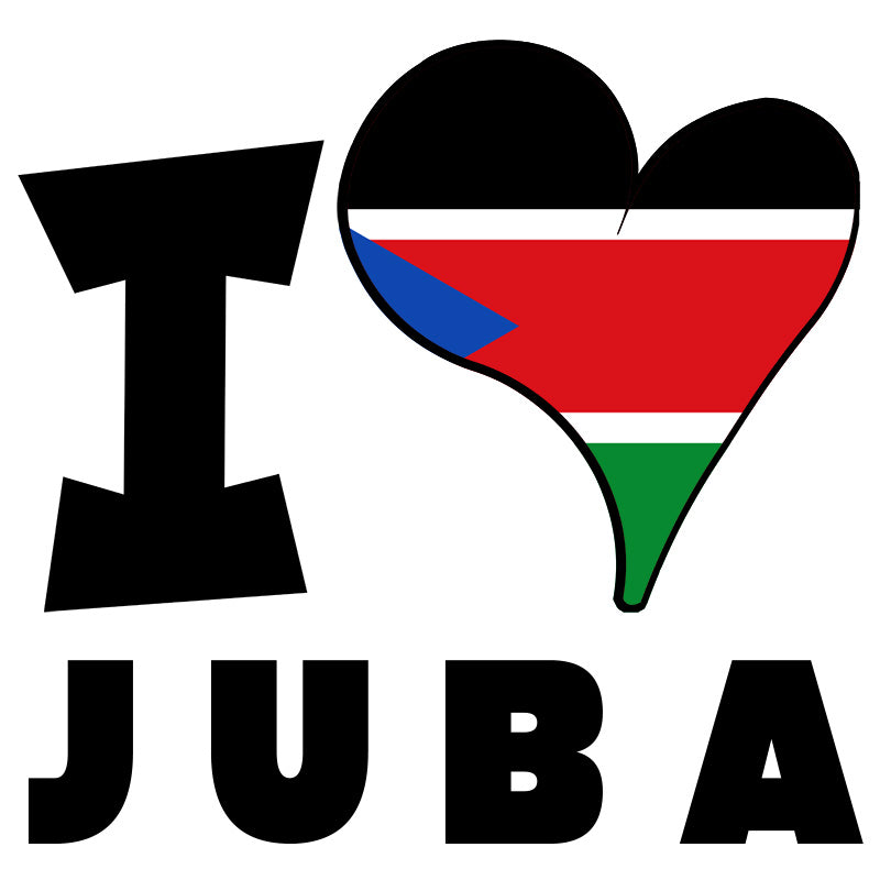 Unisex Hoodie - I Love Juba Flag