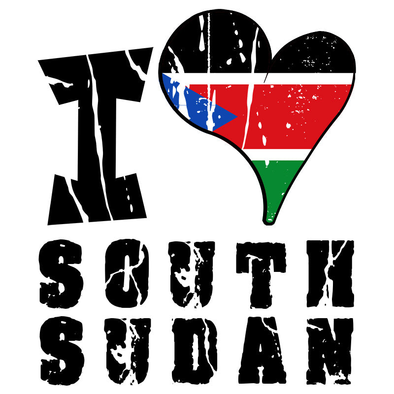 Unisex Hoodie - I Love South Sudan