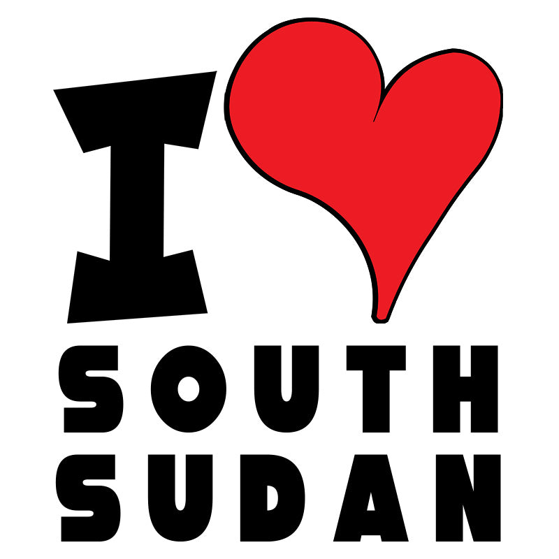 Unisex Hoodie - I Love South Sudan Red