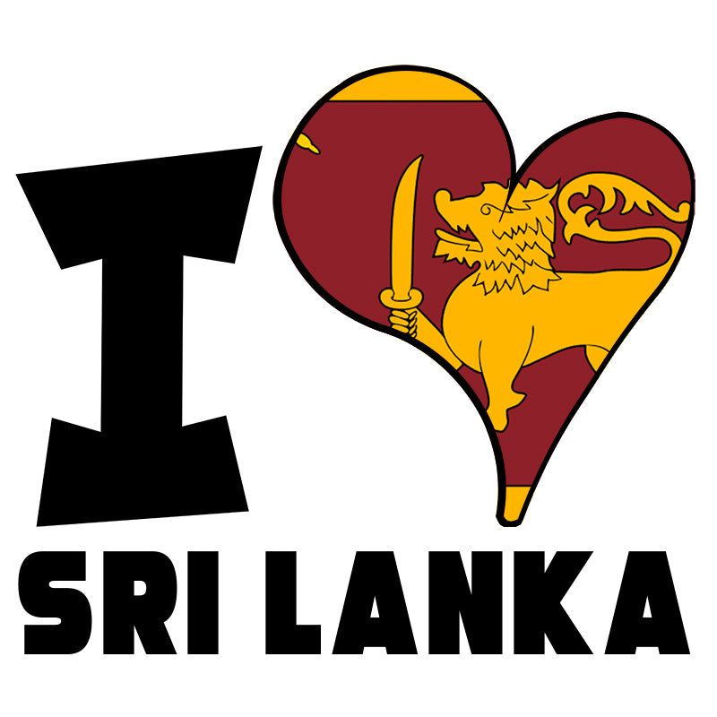 Unisex Hoodie - I Love Sri Lanka Flag