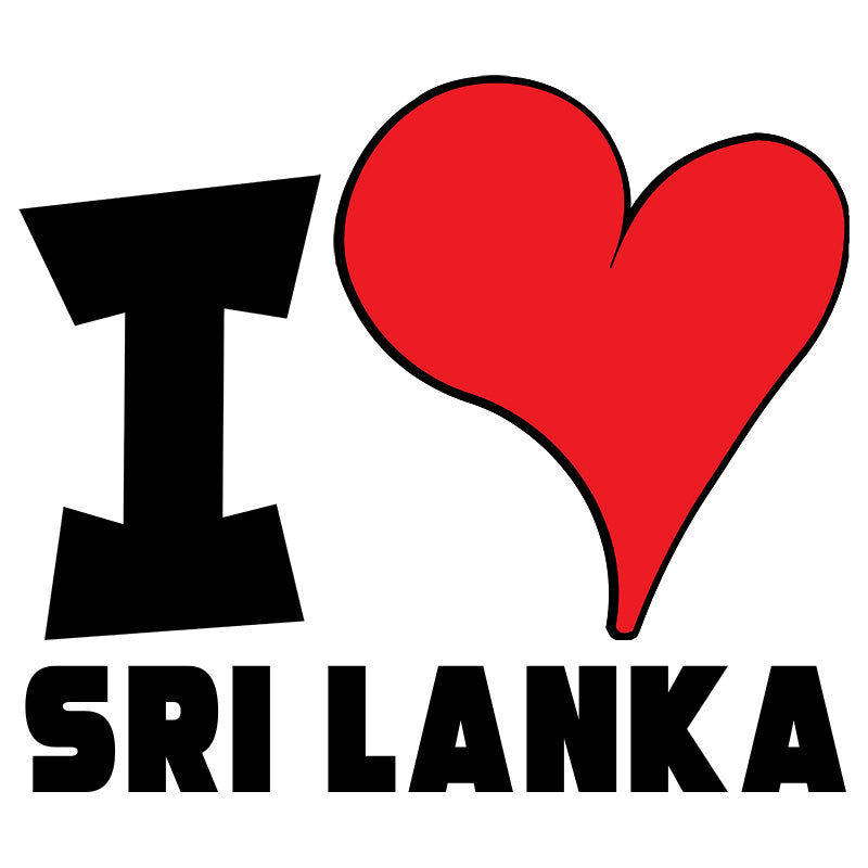 Unisex Sweatshirt - I Love Sri Lanka Red