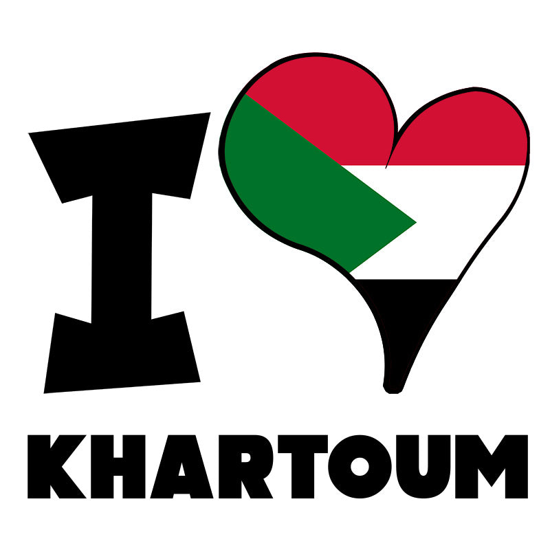 Unisex Hoodie - I Love Khartoum Flag