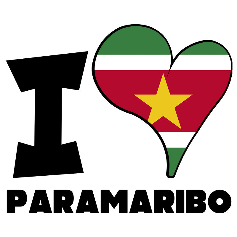 Unisex Hoodie - I Love Paramaribo Flag