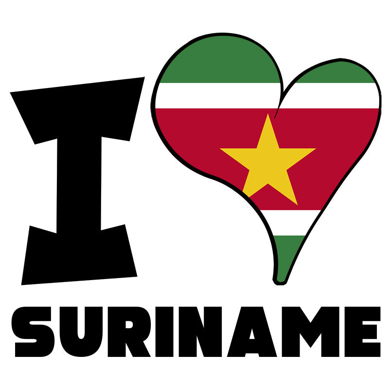 Unisex Hoodie - I Love Suriname Flag