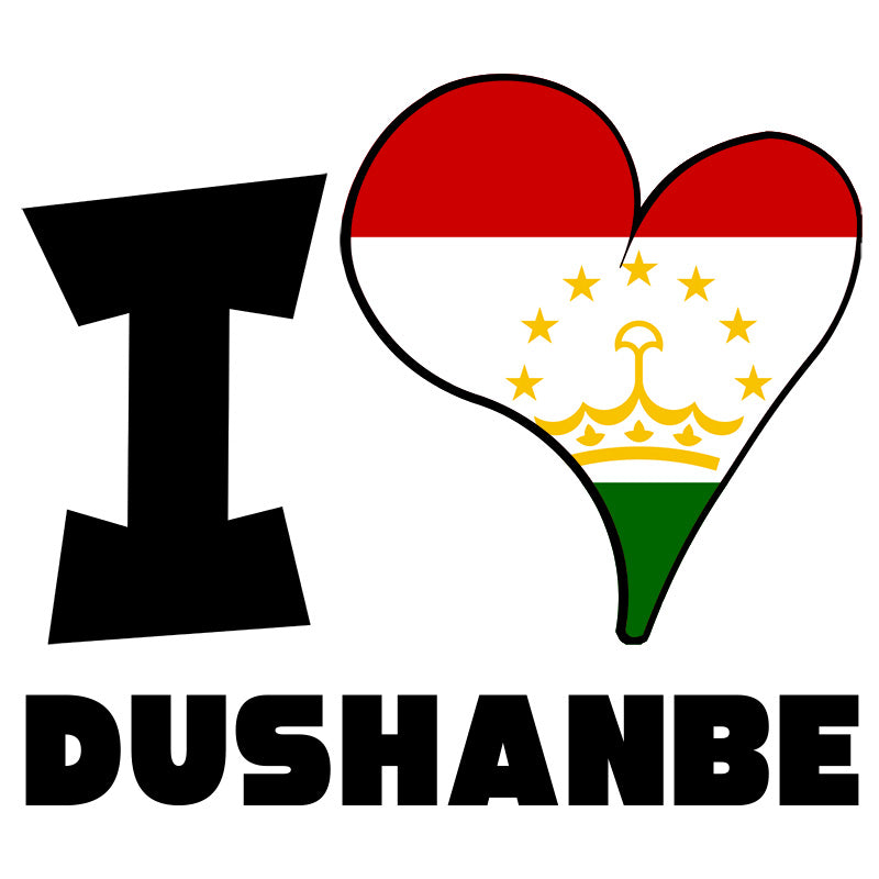 Unisex Hoodie - I Love Dushanbe Flag