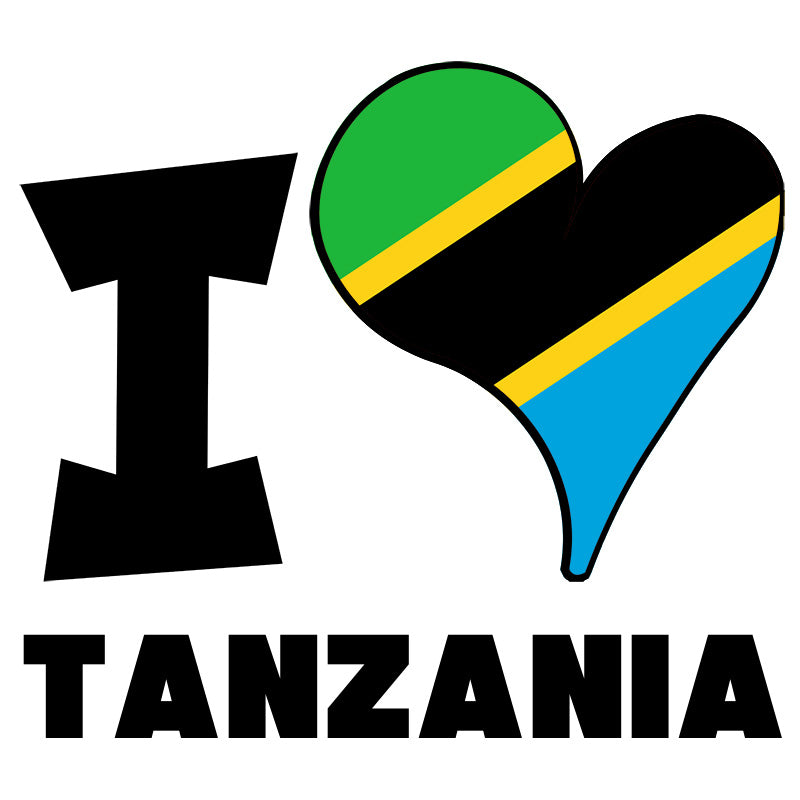 Unisex Hoodie - I Love Tanzania Flag