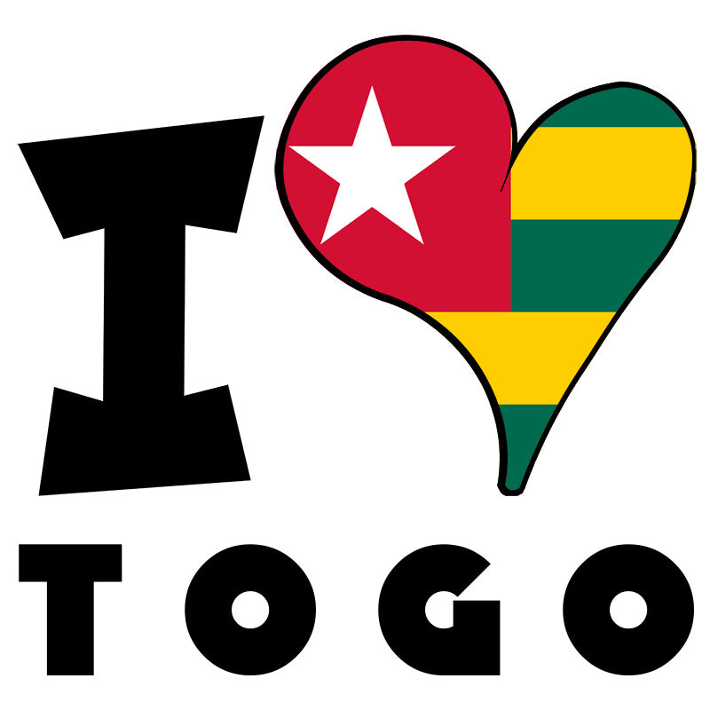 Unisex Hoodie - I Love Togo Flag