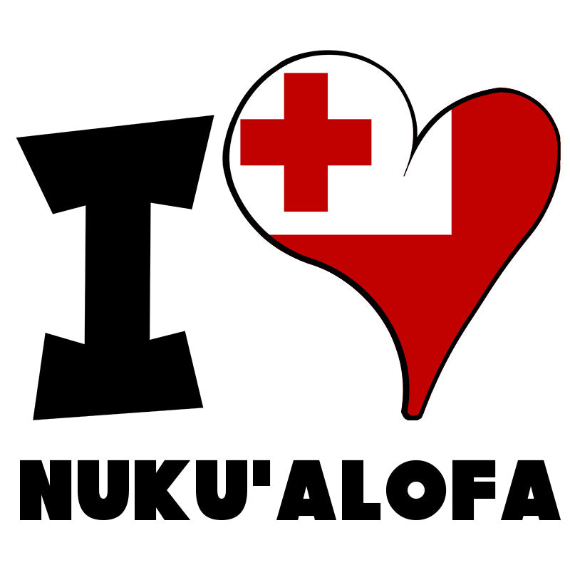 Unisex Hoodie - I Love Nuku'alofa Flag