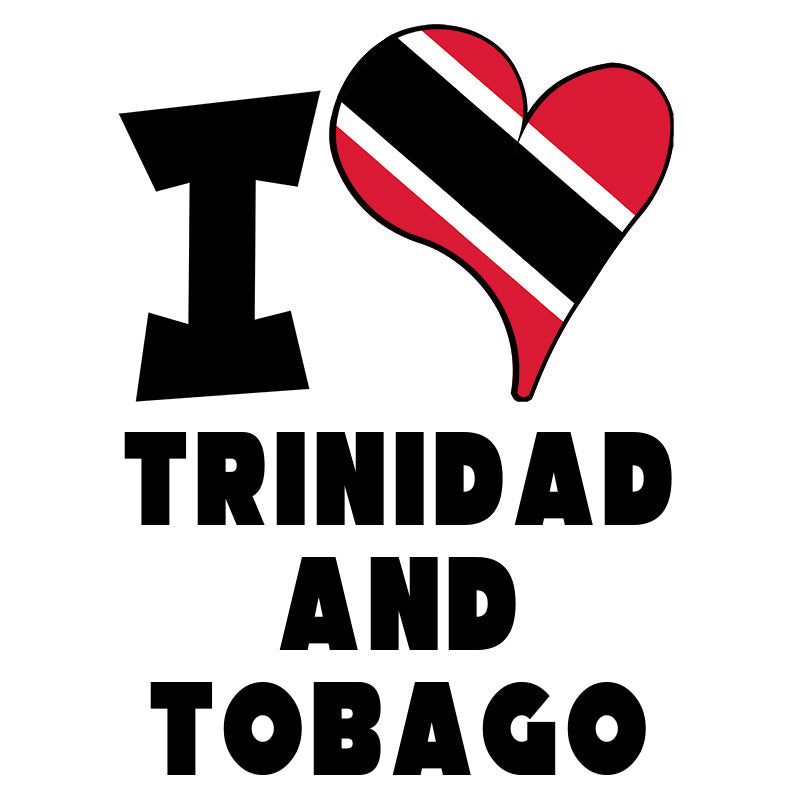 Unisex Hoodie - I Love Trinidad and Tobago Flag