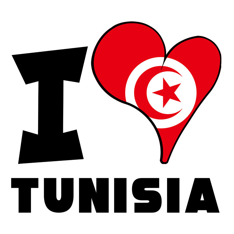 Unisex Hoodie - I Love Tunisia Flag