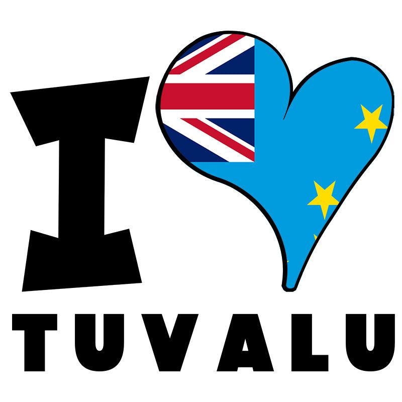 Unisex Sweatshirt - I Love Tuvalu Flag