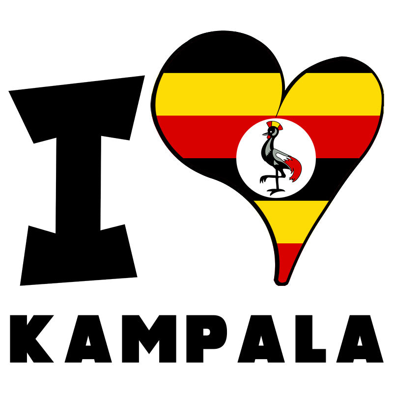 Unisex Hoodie - I Love Kampala Flag