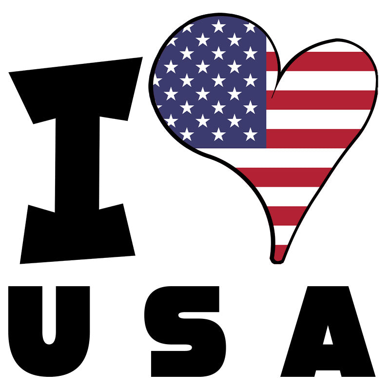 Unisex Sweatshirt - I Love USA Flag