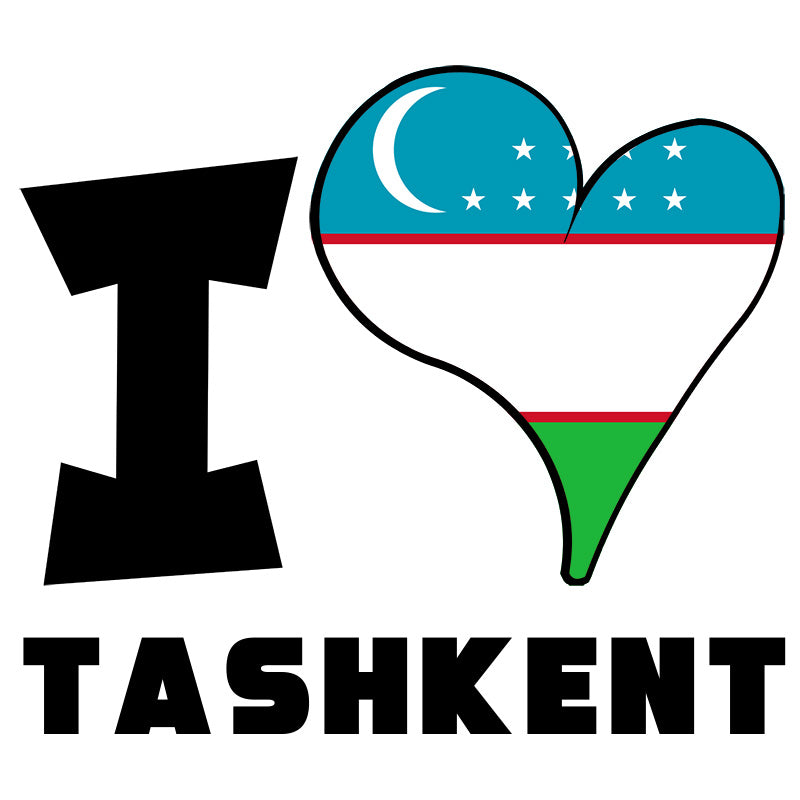 Unisex Hoodie - I Love Tashkent Flag