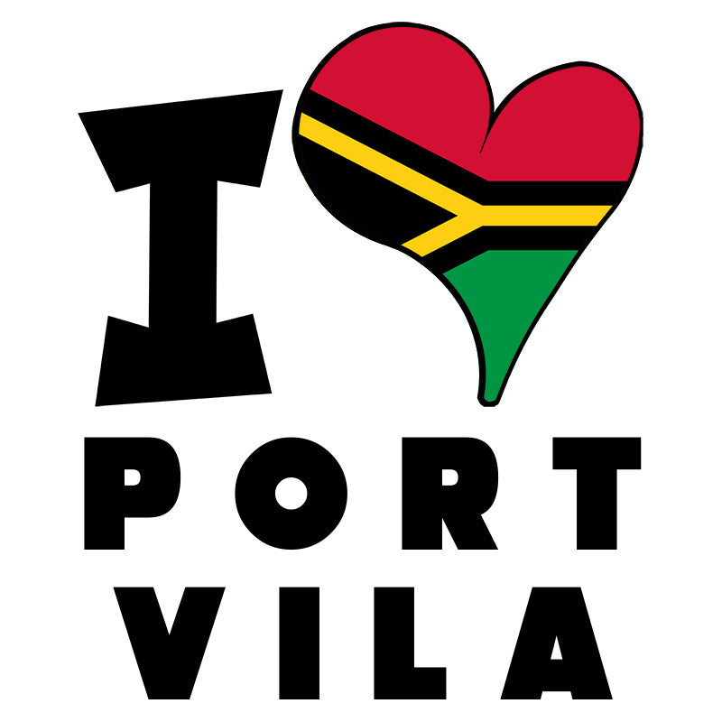 Unisex Hoodie - I Love Port Vila Flag