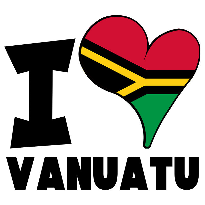 Unisex Hoodie - I Love Vanuatu Flag