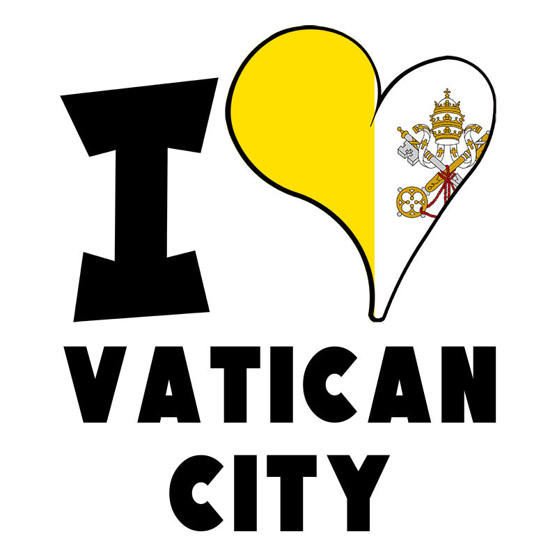 Unisex Hoodie - I Love Vatican City Flag