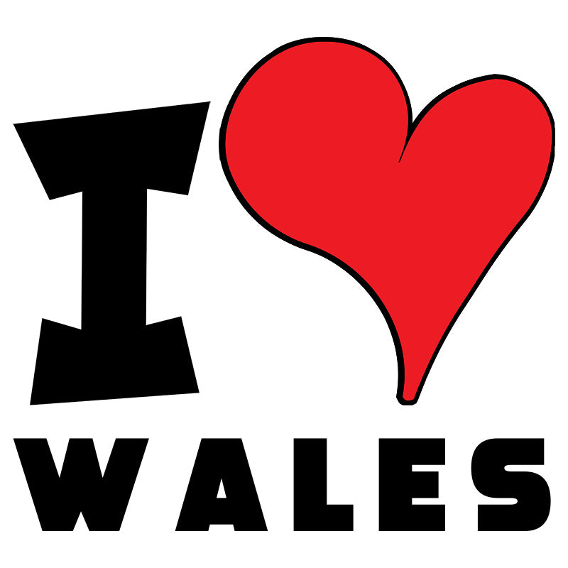 Unisex Hoodie - I Love Wales Red