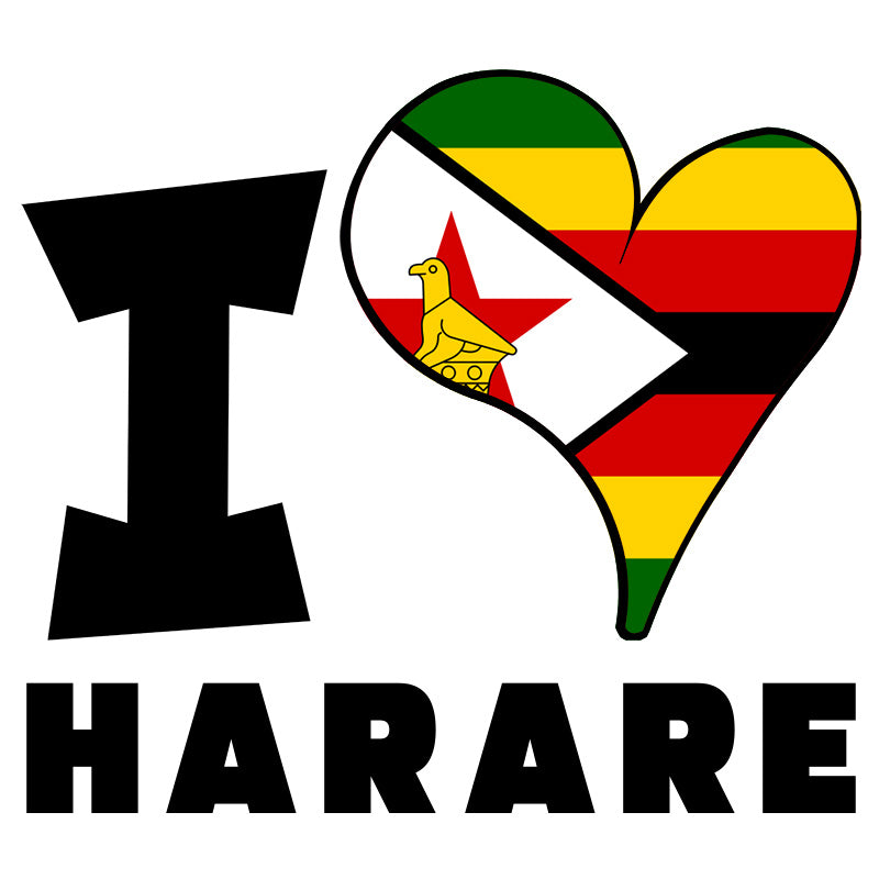 Unisex Sweatshirt - I Love Harare Flag