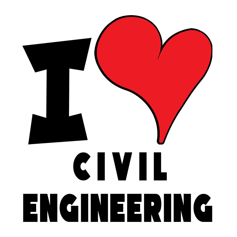 Unisex Hoodie - I Love Civil Engineering Red