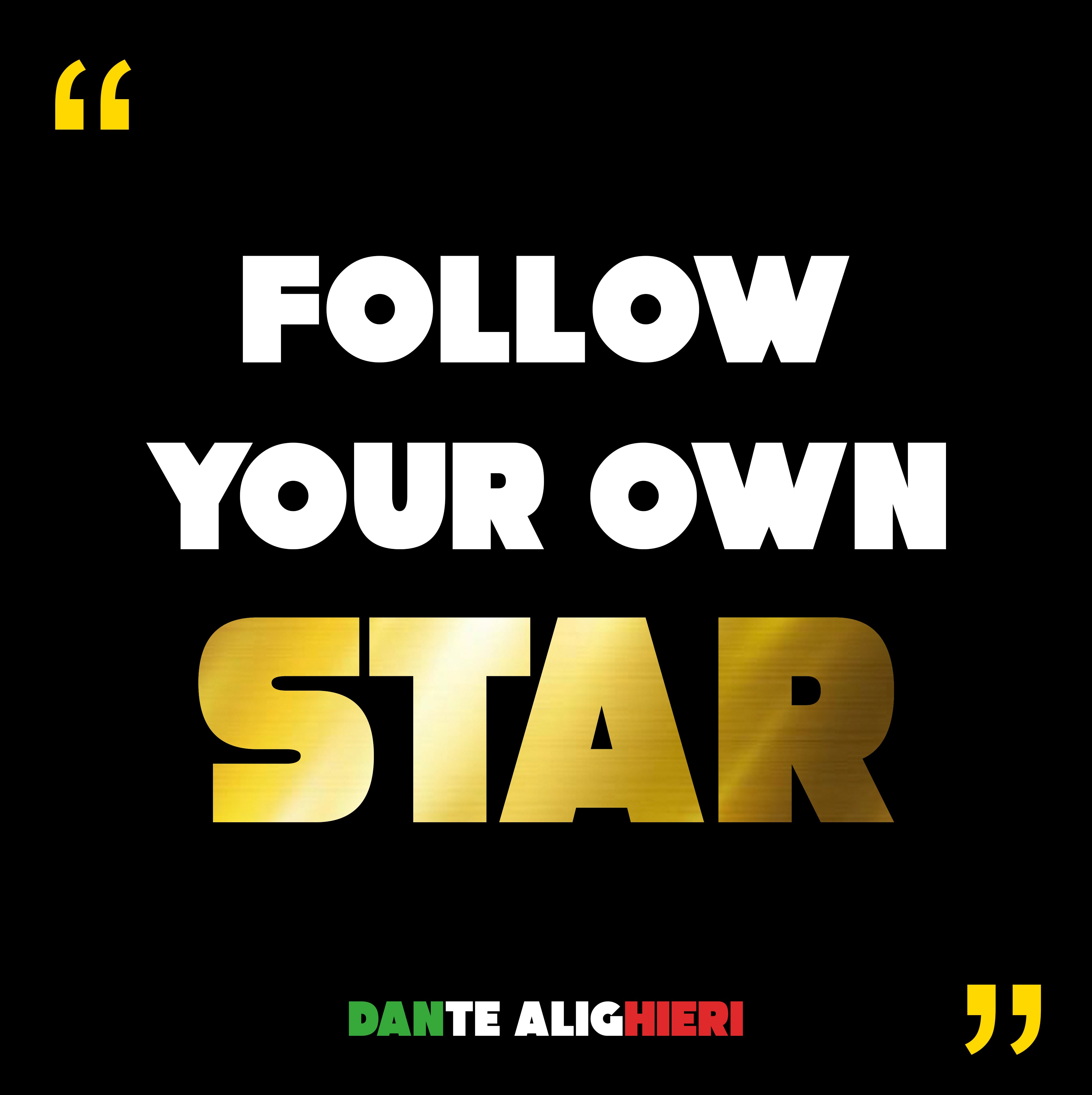 Unisex t-shirt - Dante Alighieri "Follow your own star"