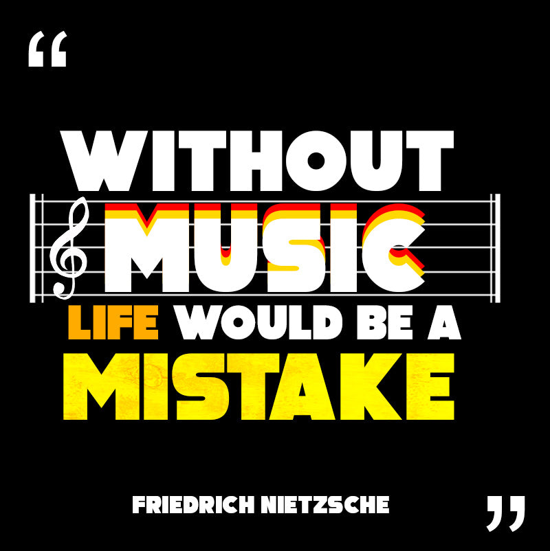 Unisex Sweatshirt - Nietzsche quotes, "Without music, life would be a mistake"