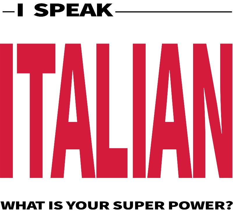 Unisex t-shirt - I speak italian What is your super power