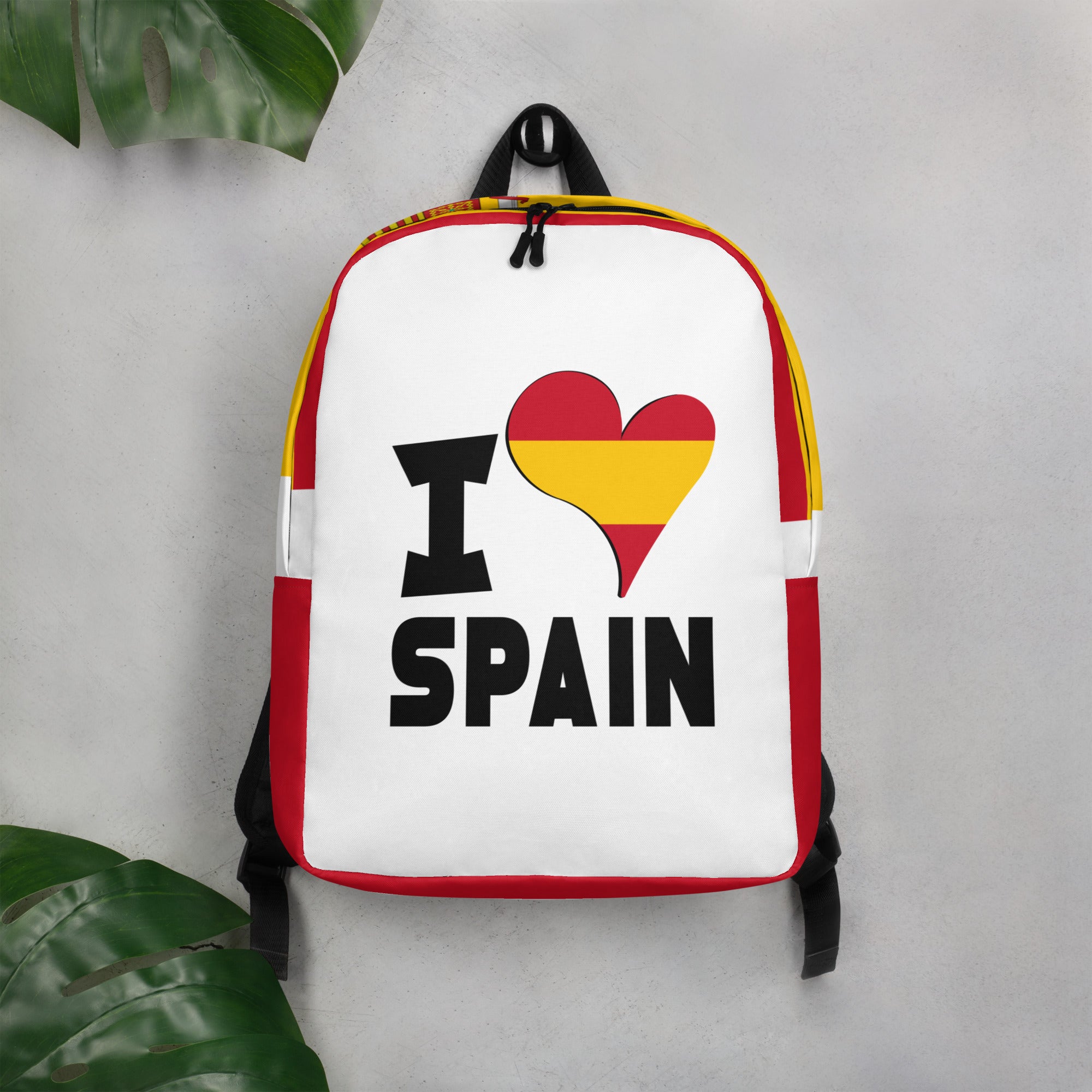 Minimalist Backpack - I Love Spain Flag