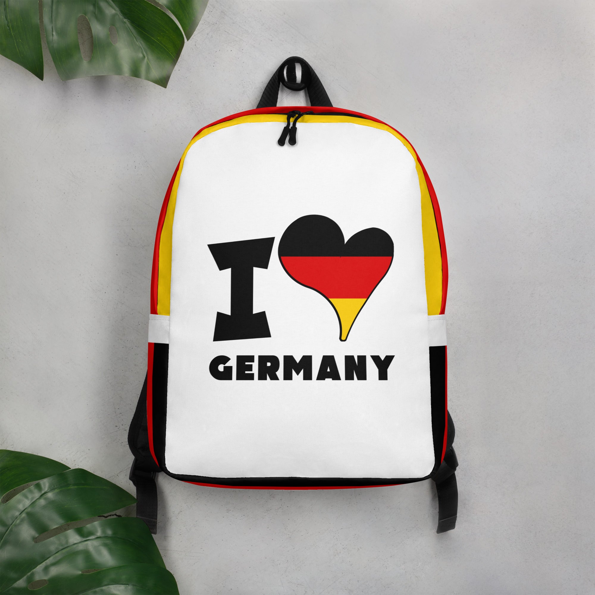 Minimalist Backpack - I Love Germany Flag