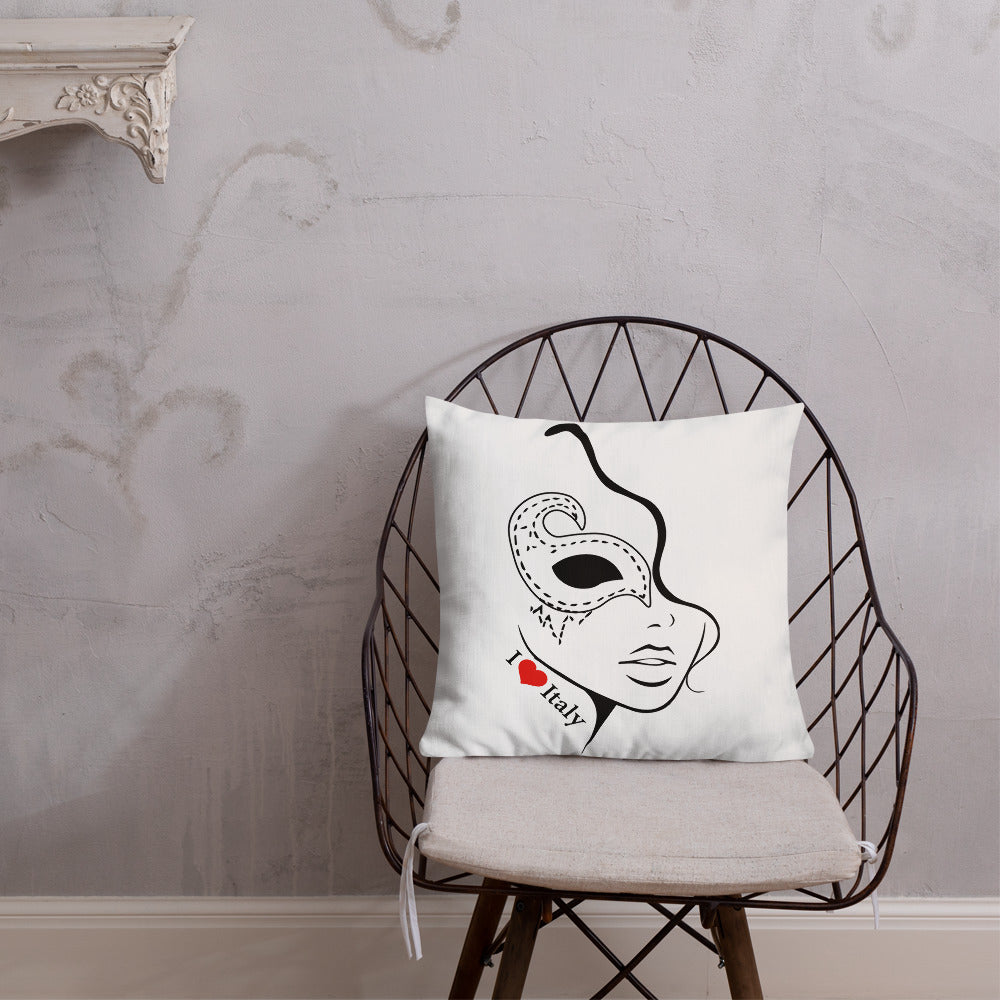 Premium Pillow - I love Italy Mask