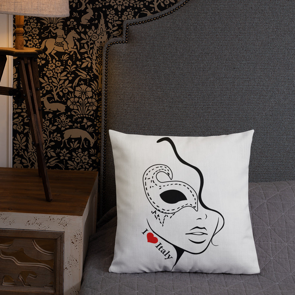 Premium Pillow - I love Italy Mask