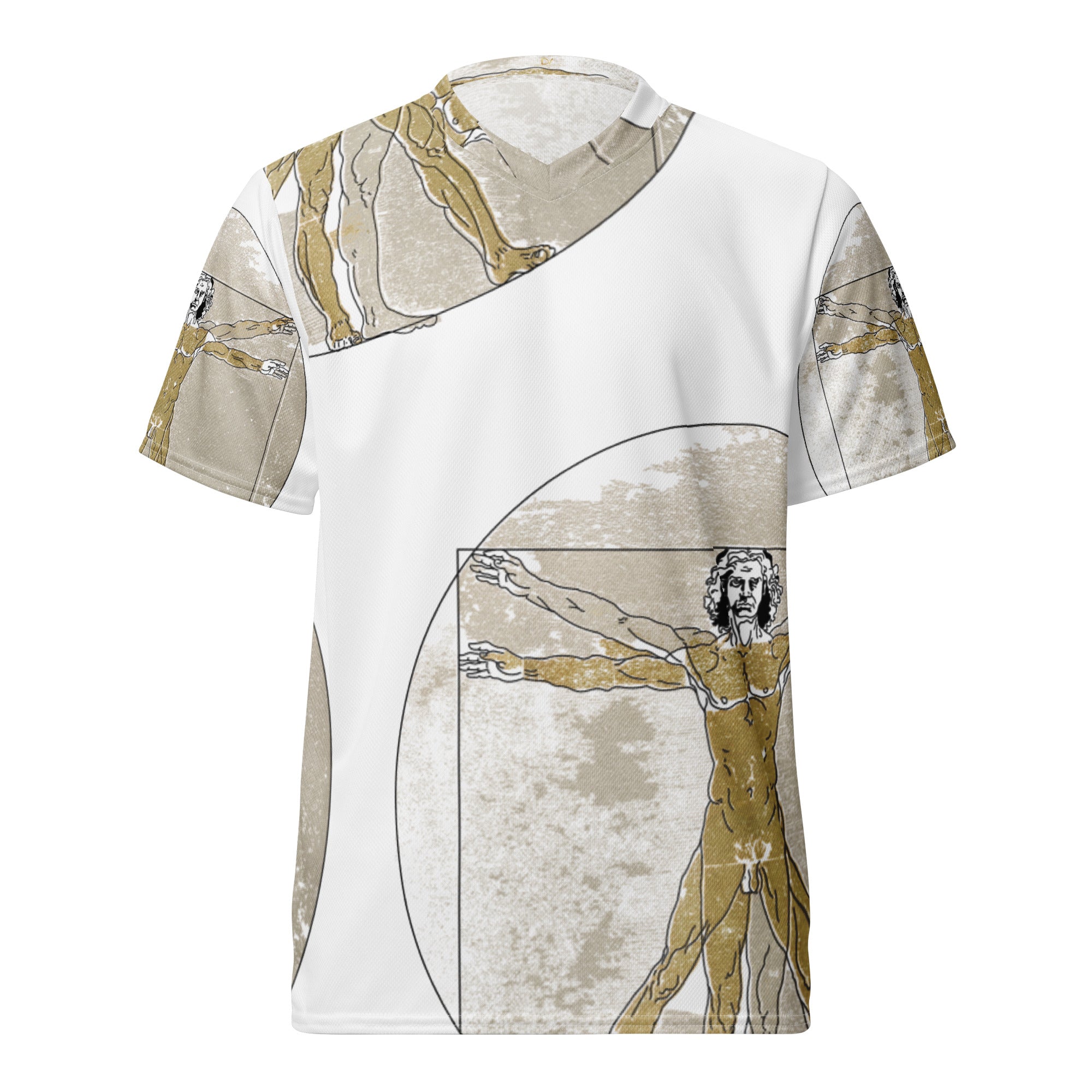 Recycled unisex sports jersey - Vitruvian man Leonardo da Vinci Color