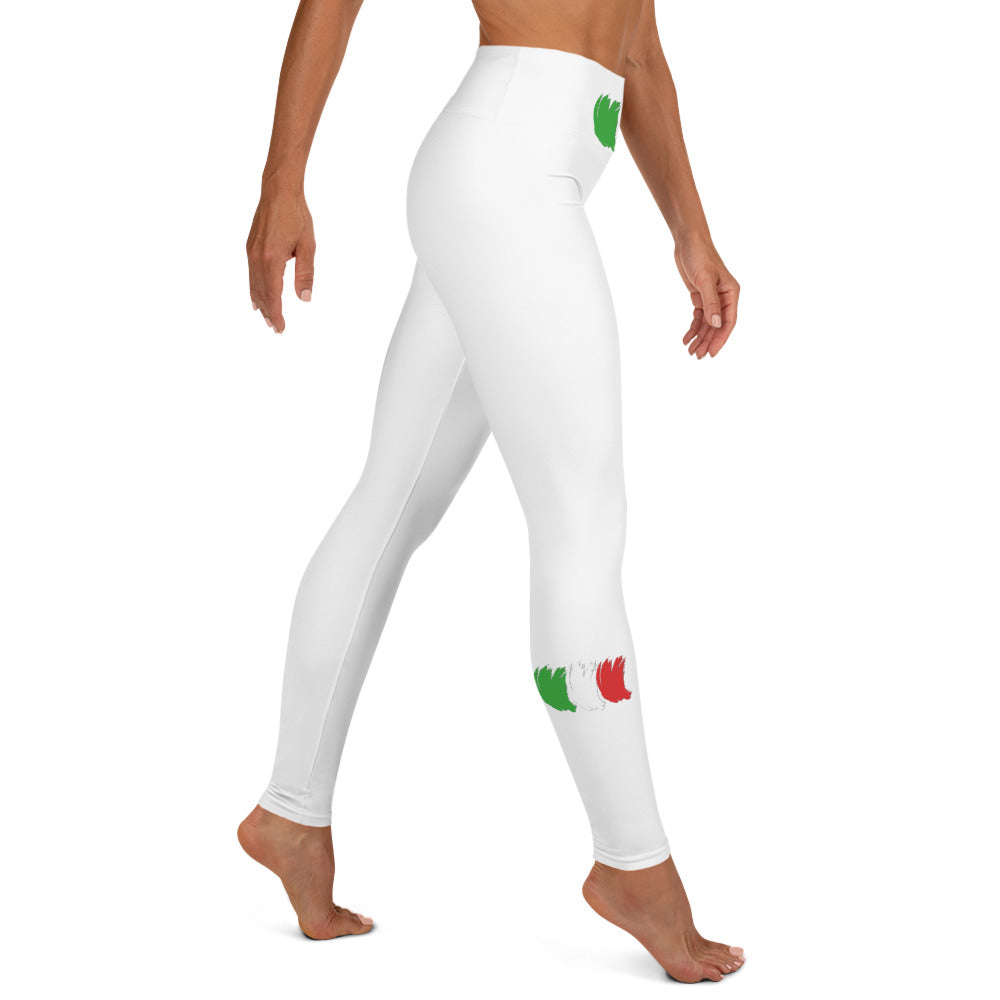 Italy Paint Flag Yoga Leggings