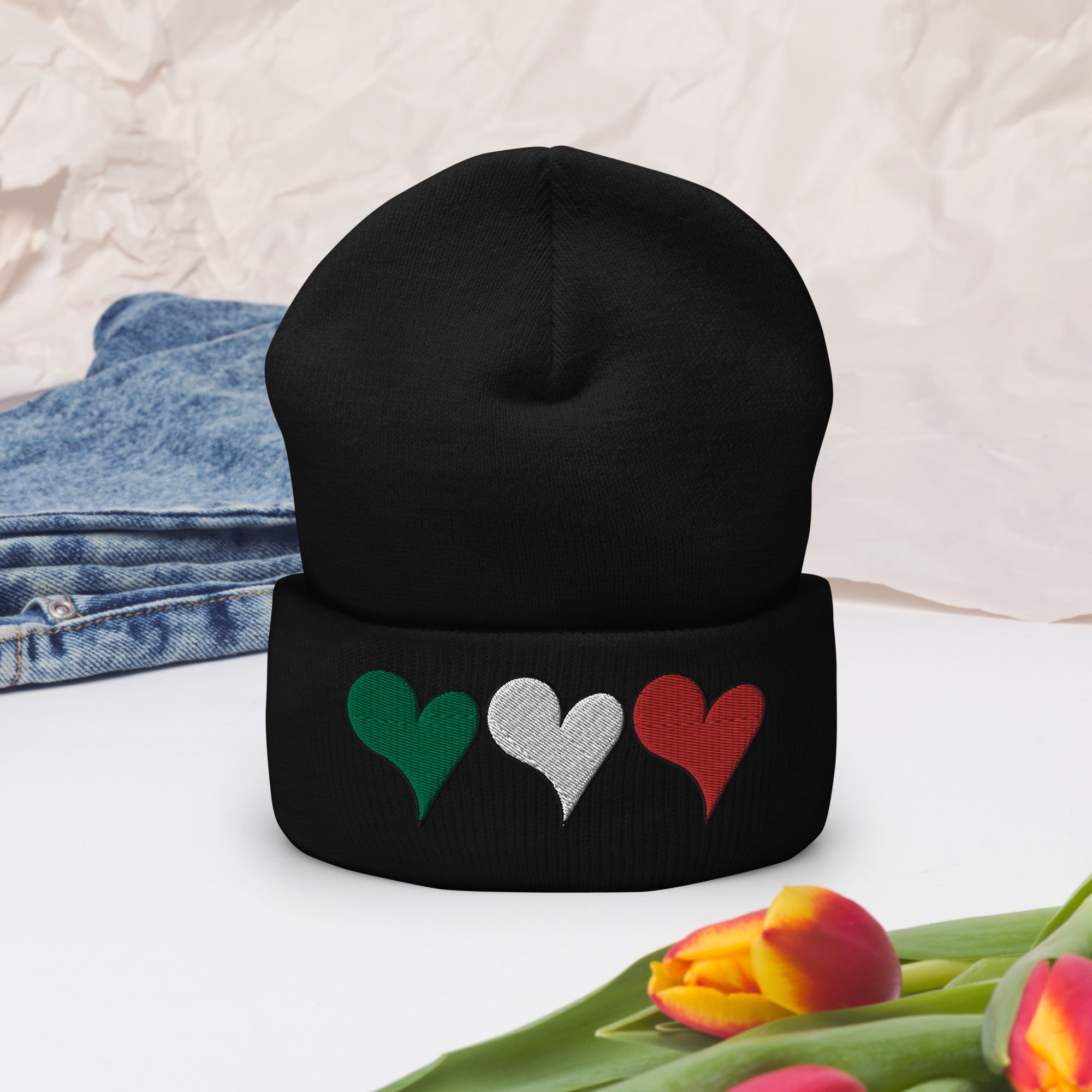 Cuffed Beanie - Italy Heart