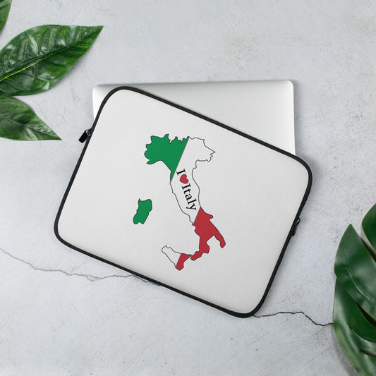 Laptop Sleeve - I Love Italy Map