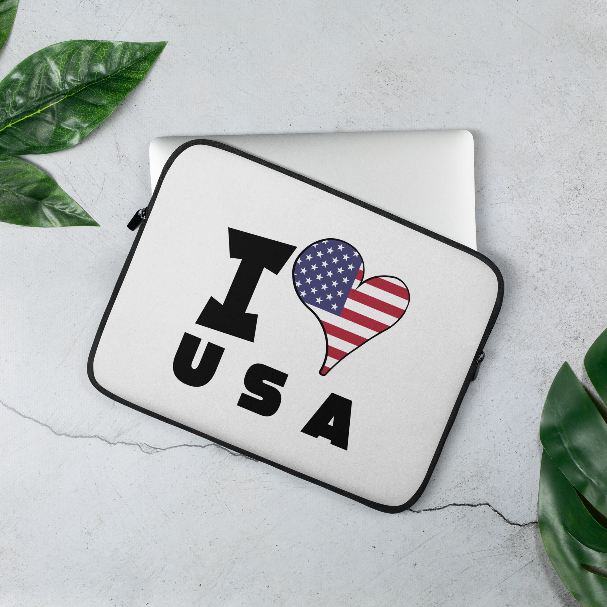 Laptop Sleeve - I Love USA Flag